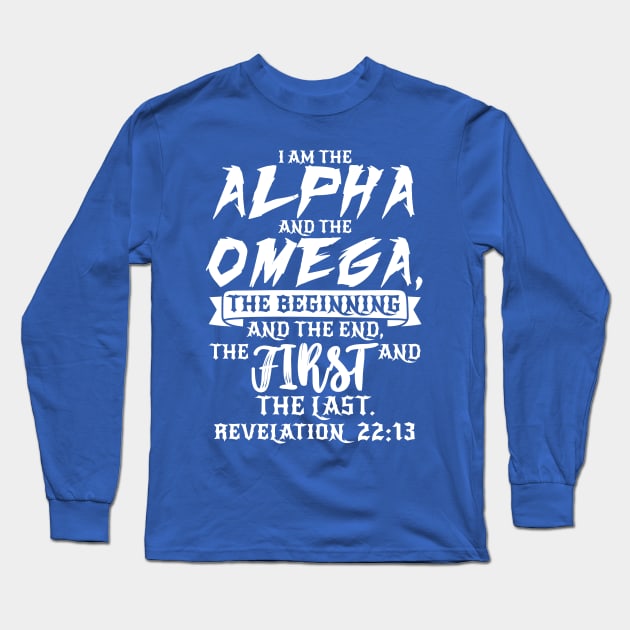 Revelation 22:13 Long Sleeve T-Shirt by Plushism